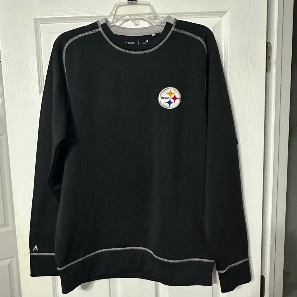 NWOT NFL Antigua Crewneck Pullover Sweatshirt with Pittsburgh Steelers Logo
